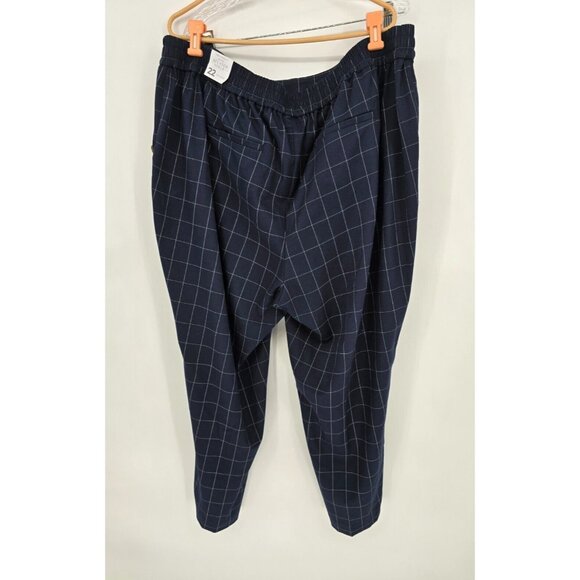 Lane Bryant Size 22 Womens Pants The Perfect Drape Mid-Rise Plaid Nautical NWT - Picture 3 of 7